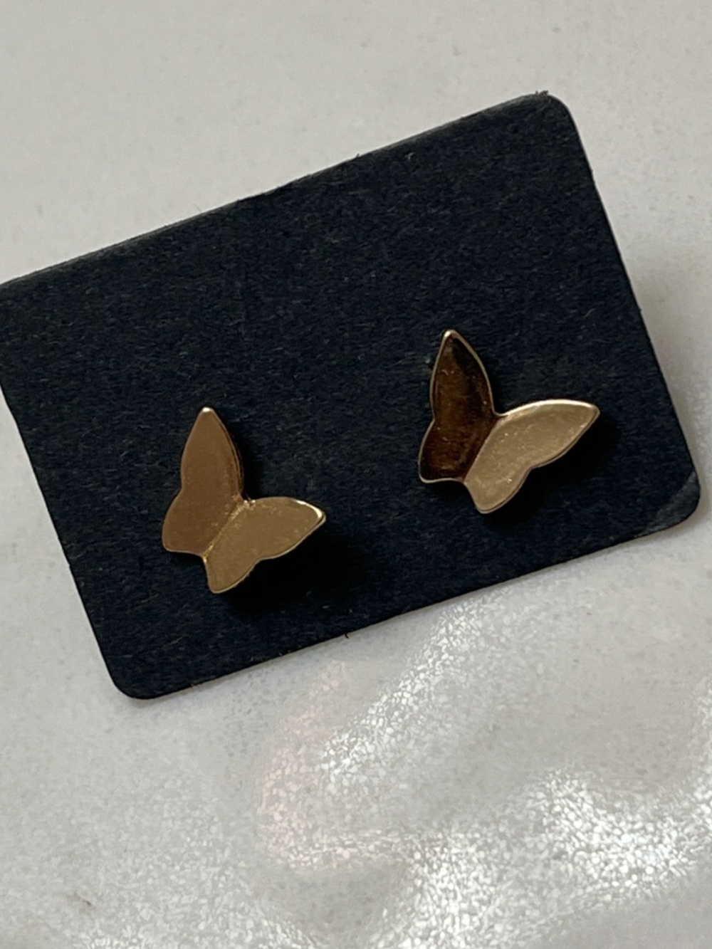 Gold Butterfly Stud Earrings